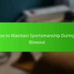 How to Maintain Sportsmanship During a Blowout