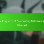 The Etiquette of Celebrating Milestones in Baseball