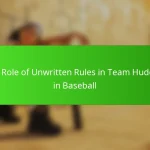 The Role of Unwritten Rules in Team Huddles in Baseball