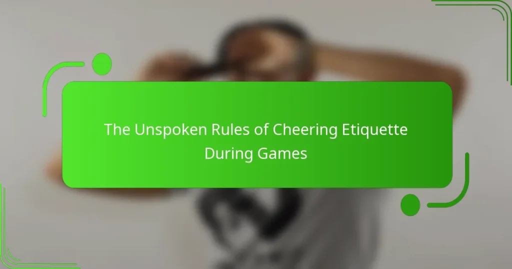 The Unspoken Rules of Cheering Etiquette During Games