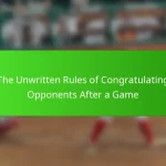 The Unwritten Rules of Congratulating Opponents After a Game