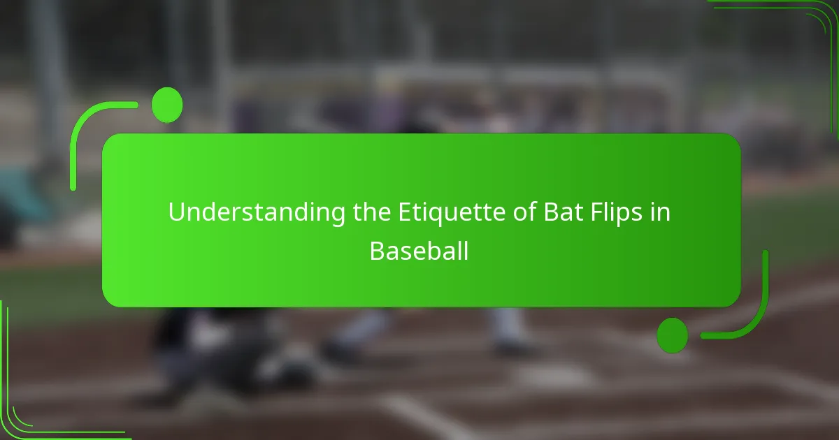 Understanding the Etiquette of Bat Flips in Baseball
