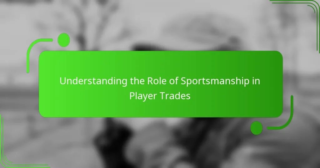 Understanding the Role of Sportsmanship in Player Trades