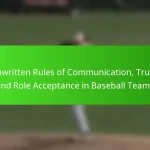 Unwritten Rules of Communication, Trust, and Role Acceptance in Baseball Teams