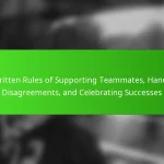 Unwritten Rules of Supporting Teammates, Handling Disagreements, and Celebrating Successes