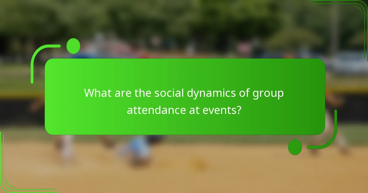 What are the social dynamics of group attendance at events?